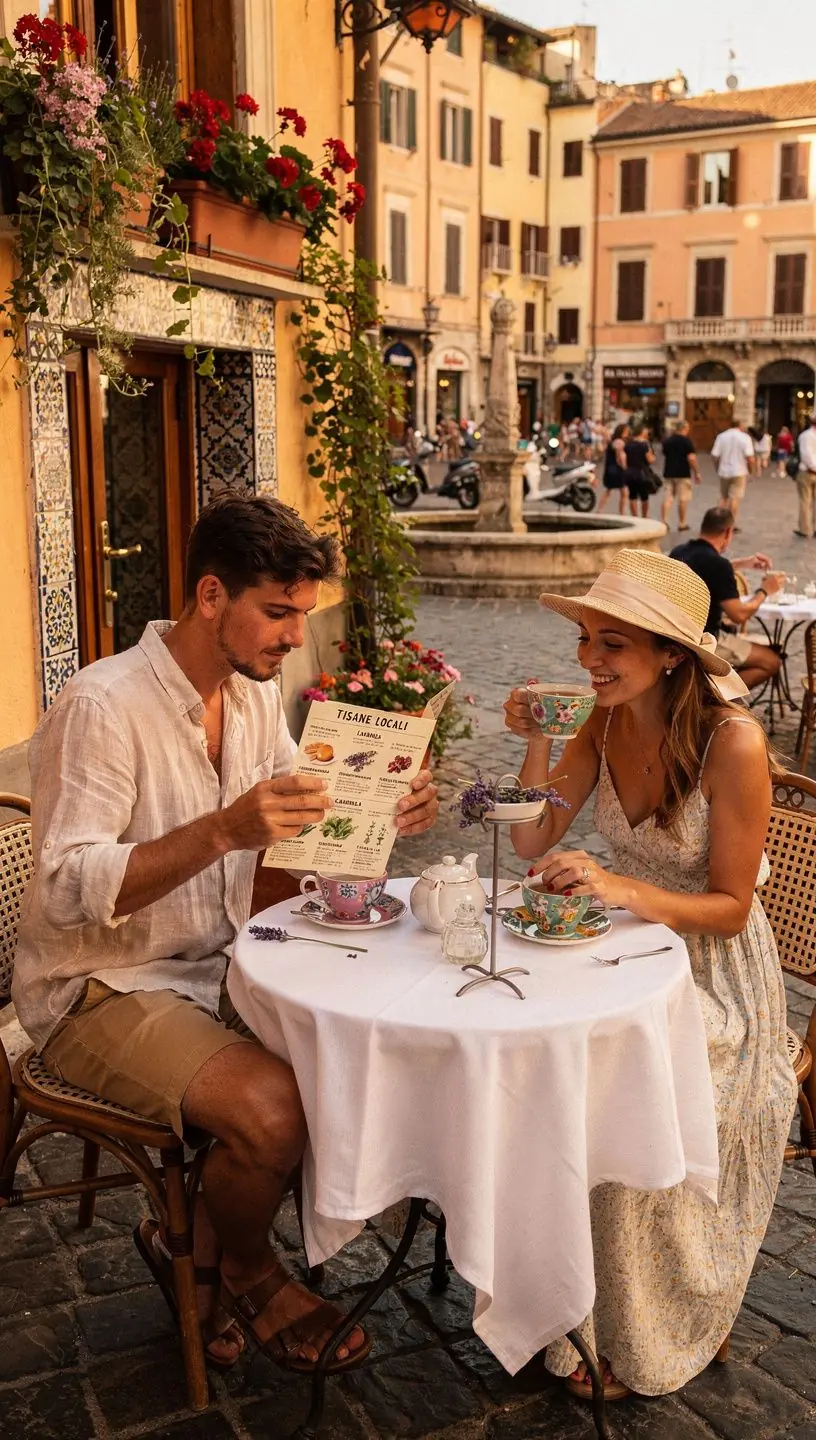 Un assortimento di tazze di tè con diverse miscele e sapori.